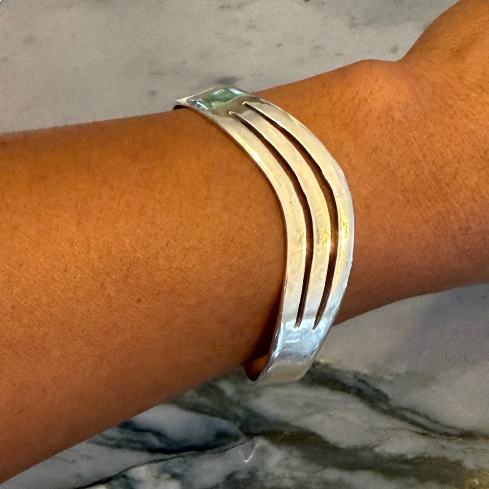 VTG Taxco Mexico Sterling Silver Open Cuff Bracelet